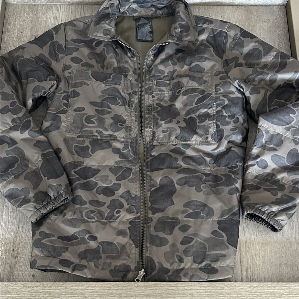 The North Face Kids Camouflage Raincoat - Gray and Black